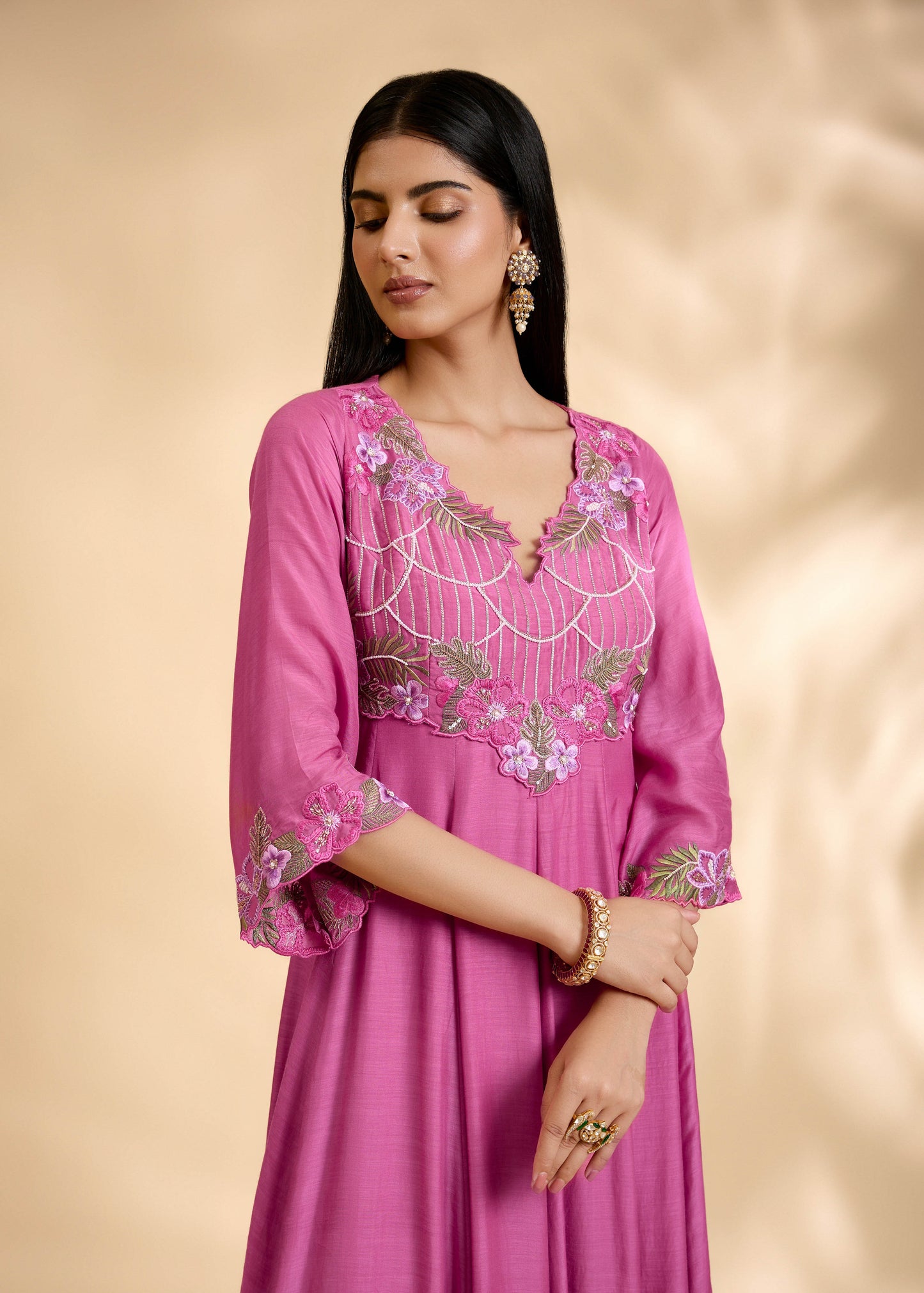 Gulabi Ruksar Anarkali Set