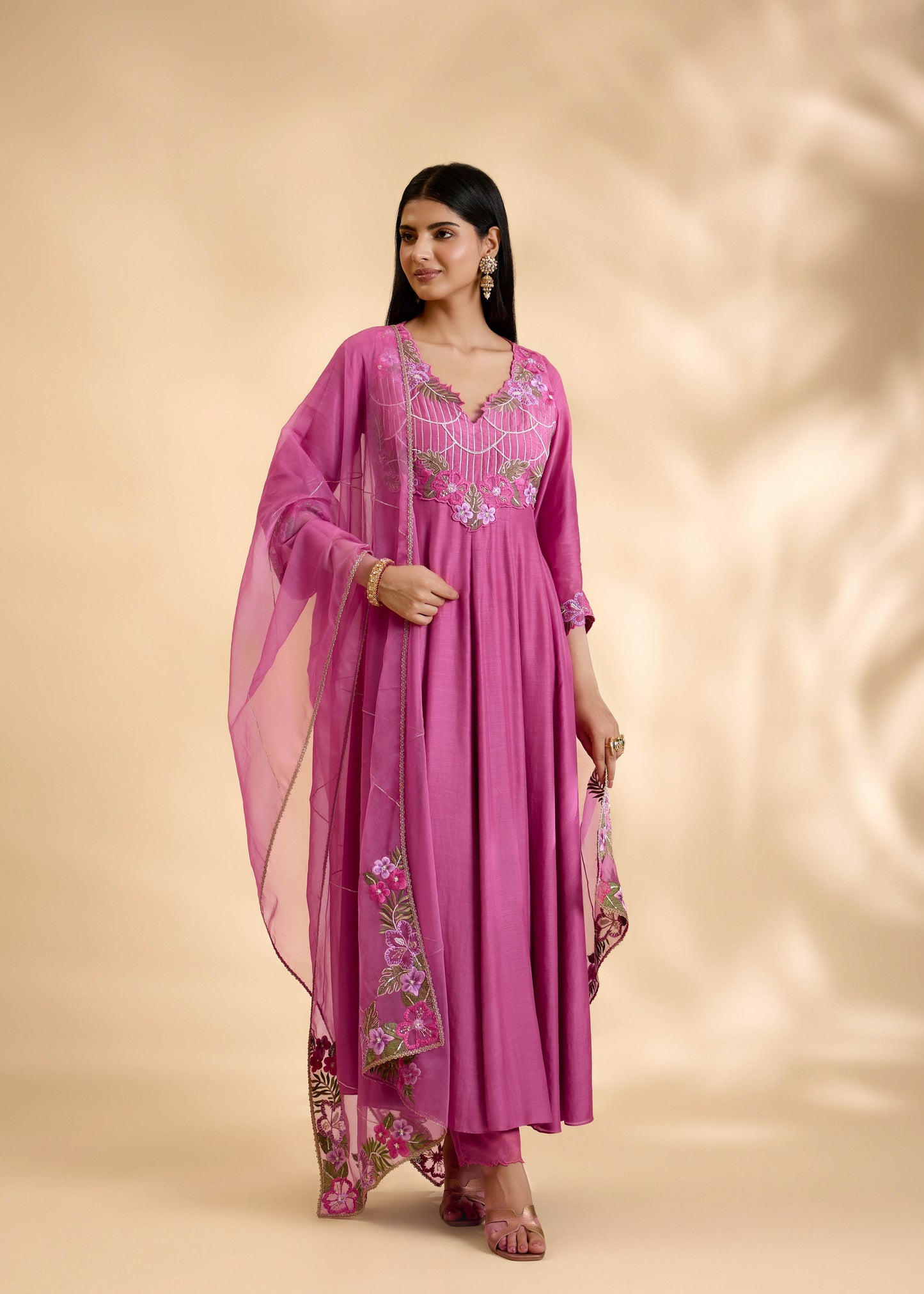 Gulabi Ruksar Anarkali Set