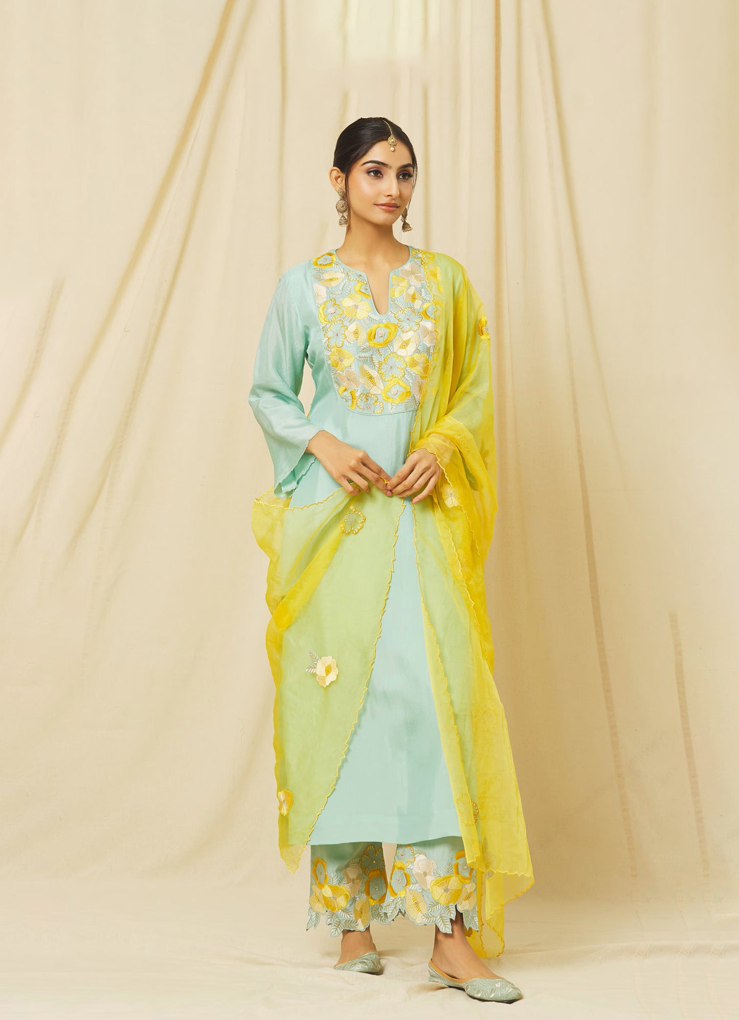 Sea Foam Ameeta Suit Set