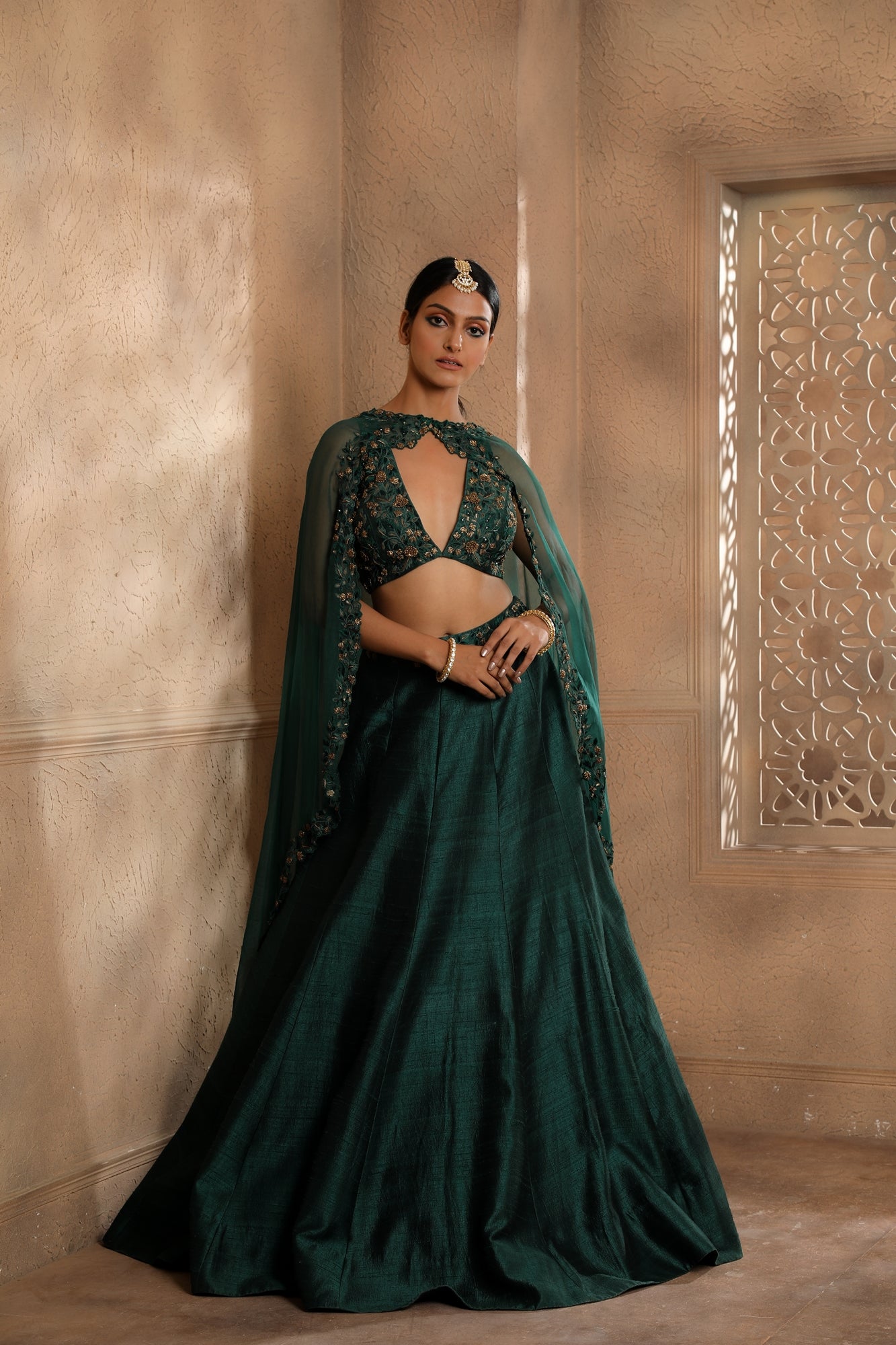 Emerald Nora Lehenga Cape Set