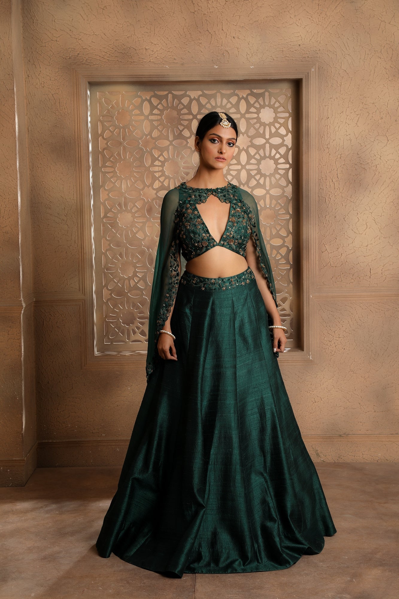 Emerald Nora Lehenga Cape Set