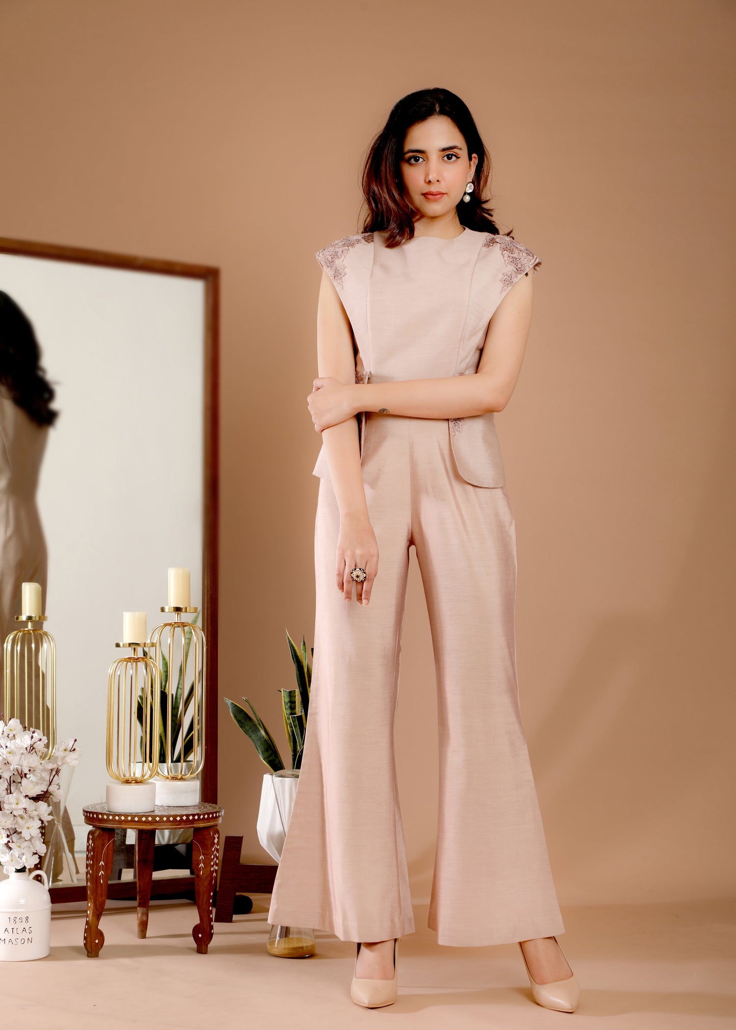 Embroidered Jumpsuit - Pret - Omana by Ranjana Bothra