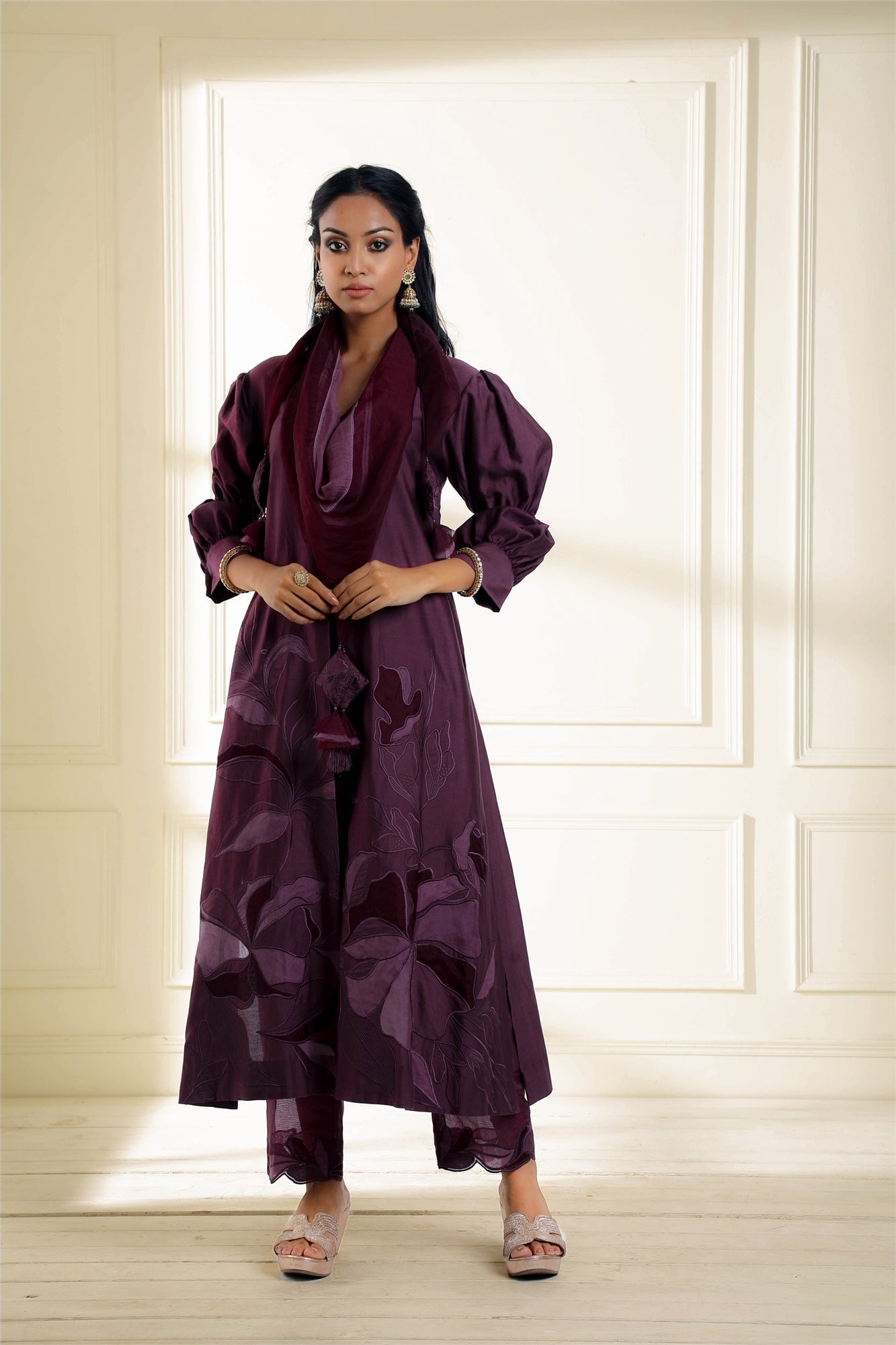 Ivory Safina Applique Suit Set