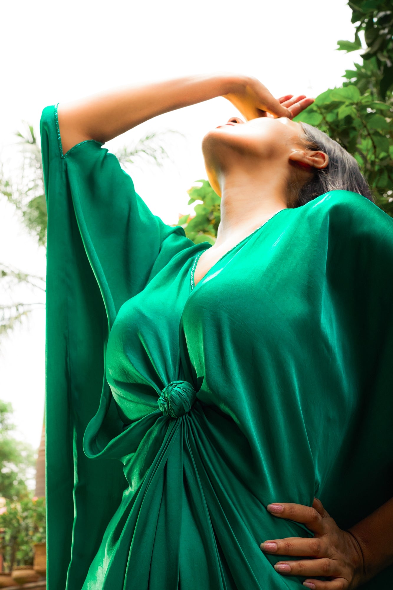 Poppy Green Knotty kaftan