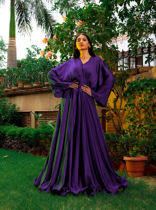 Purple Cowl Gown