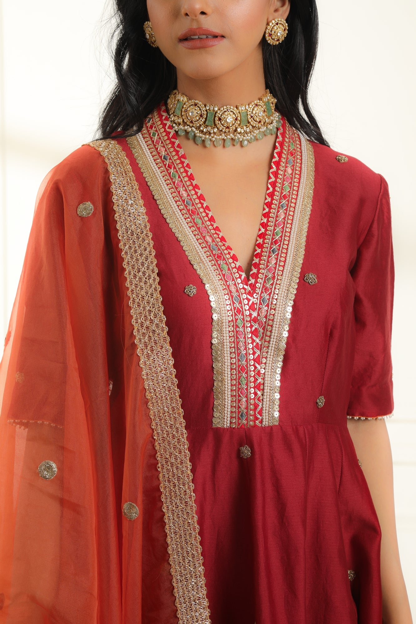 Biba clearance red anarkali