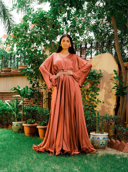 Rust Cowl Gown